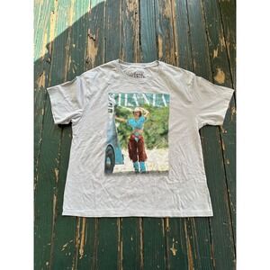 Shania Twain Graphic T-Shirt Gray Cotton Short Sleeve Country Music Tee Womens M